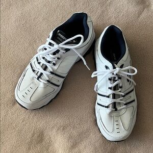 Skechers White and Black Men's Athletic Shoes